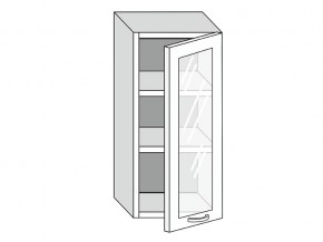 19.40.3 Шкаф настенный (h=913) на 400мм с 1-ой стекл. дверцей в Чернушке - chernushka.magazin-mebel74.ru | фото