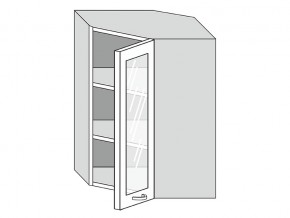 19.60.3у Шкаф настенный (h=913) угловой на 600мм со стекл. дверцей в Чернушке - chernushka.magazin-mebel74.ru | фото