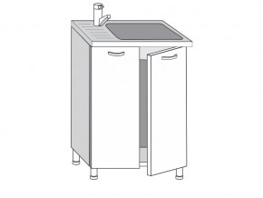 2.60.2мн Шкаф-стол на 600мм под накладную мойку с 2-мя дверцами в Чернушке - chernushka.magazin-mebel74.ru | фото