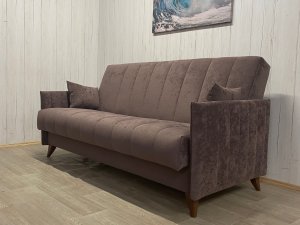 Диван Престиж-3 НПБ, велюр Sensey Dusty plum в Чернушке - chernushka.magazin-mebel74.ru | фото