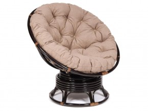 Кресло-качалка Papasan w 23/01 B с подушкой Antique brown, экошерсть Коричневый в Чернушке - chernushka.magazin-mebel74.ru | фото