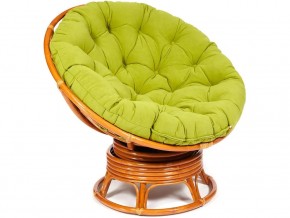 Кресло-качалка Papasan w 23/01 B с подушкой Cognac, флок Олива в Чернушке - chernushka.magazin-mebel74.ru | фото