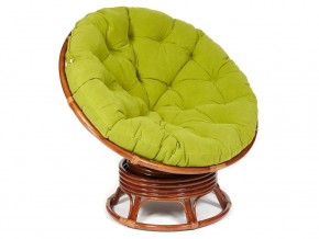 Кресло-качалка Papasan w 23/01 B с подушкой Pecan, флок Олива в Чернушке - chernushka.magazin-mebel74.ru | фото