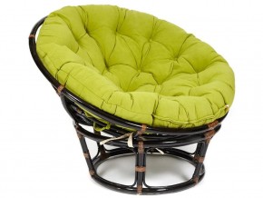 Кресло Papasan 23/01 W с подушкой Antique brown, флок Олива в Чернушке - chernushka.magazin-mebel74.ru | фото