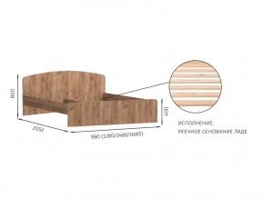 Кровать 1600х2000 с низкой ножной спинкой Эконика в Чернушке - chernushka.magazin-mebel74.ru | фото