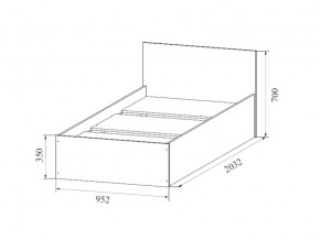 Кровать одинарная (Без матраца 0,9*2,0) в Чернушке - chernushka.magazin-mebel74.ru | фото