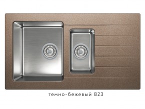 Мойка комбинированная Tolero twist TTS-890 Темно-бежевый 823 в Чернушке - chernushka.magazin-mebel74.ru | фото