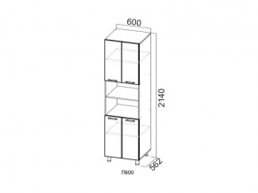 П600/2140 Пенал 600/2140 в Чернушке - chernushka.magazin-mebel74.ru | фото