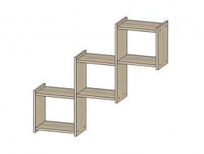 Полка Квадро ясень шимо светлый в Чернушке - chernushka.magazin-mebel74.ru | фото