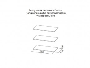 Полки для шкафа двухстворчатого универсального в Чернушке - chernushka.magazin-mebel74.ru | фото