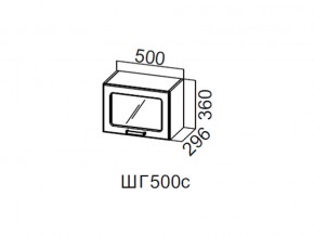 ШГ500с/360 Шкаф навесной 500/360 (горизонт. со стеклом) в Чернушке - chernushka.magazin-mebel74.ru | фото