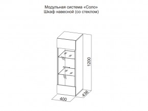 Шкаф навесной (со стеклом) в Чернушке - chernushka.magazin-mebel74.ru | фото