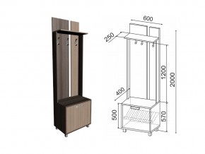 Вешалка 600 Вест Модуль 1 в Чернушке - chernushka.magazin-mebel74.ru | фото